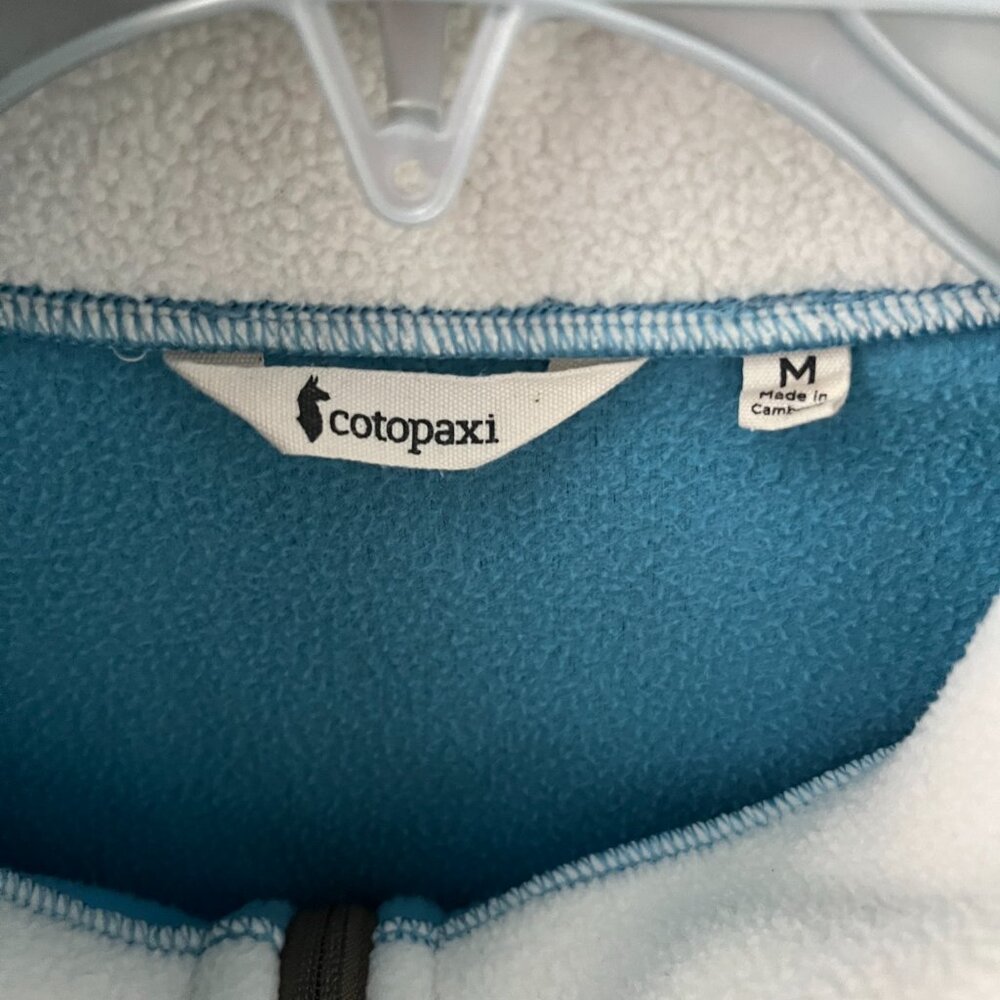 cotopaxi Blue and White Quarter-Zip Fleece Pullover - Picture 6 of 7
